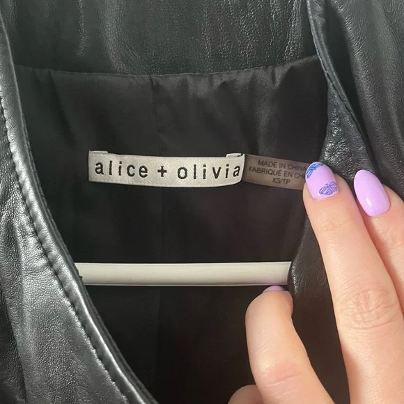 Alice & Olivia “Always Right” Leather Jacket - Picture 6 of 6